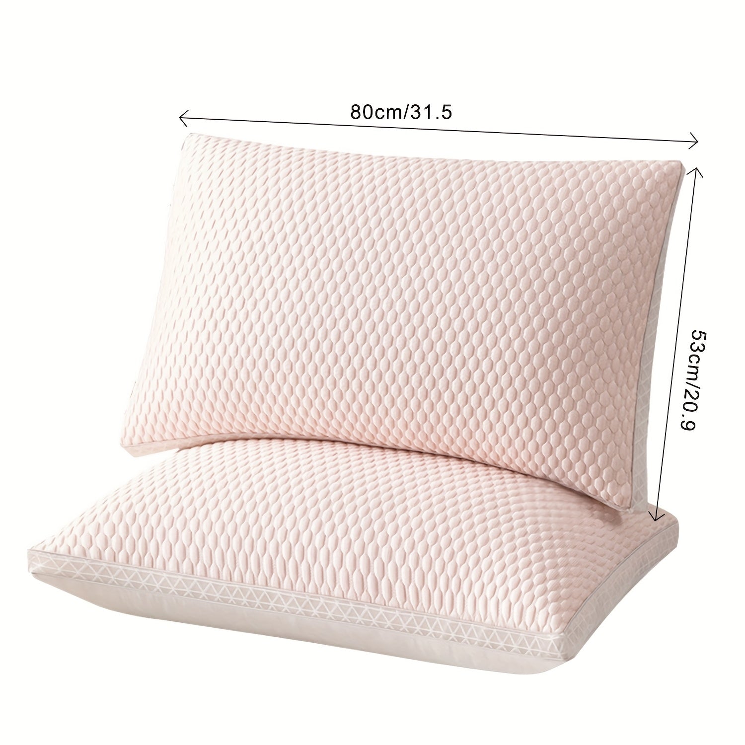 2pcs Pillow Core, Cervical Spine Protection, Promote Deep Sleep Pillow, Household Pillow, Moisture Absorption, Breathable, Bedding Pillow, Suitable for Living Room, Bedroom, Home Decoration