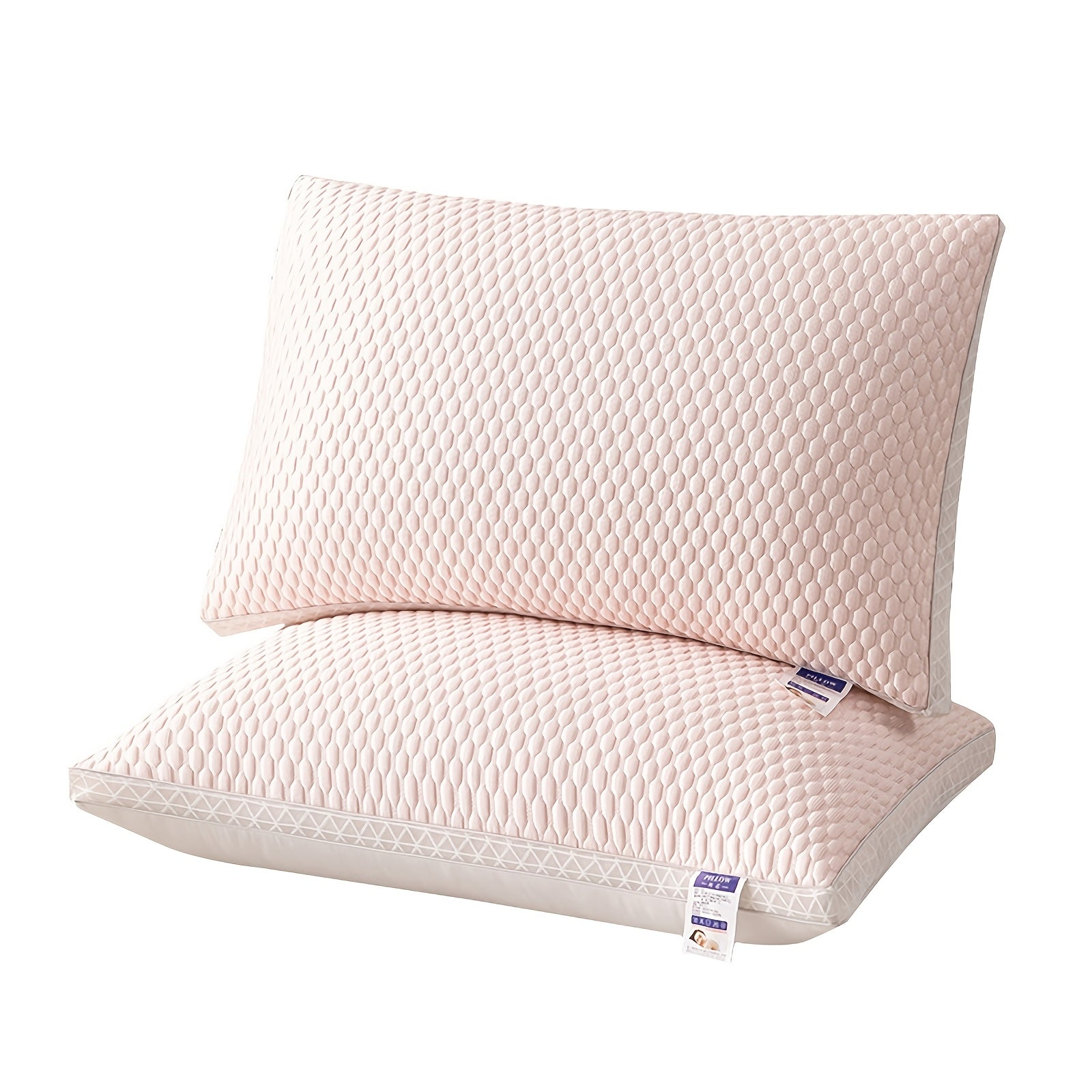 2pcs Pillow Core, Cervical Spine Protection, Promote Deep Sleep Pillow, Household Pillow, Moisture Absorption, Breathable, Bedding Pillow, Suitable for Living Room, Bedroom, Home Decoration