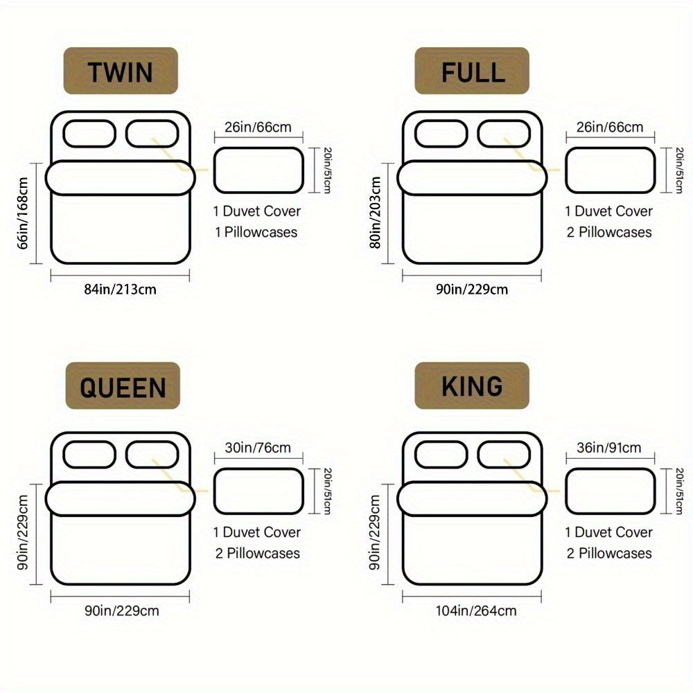 3pcs Ruffled Plaid Duvet Cover Set (1 Duvet Cover + 2 Pillowcases) Multi-color, Light Yellow\u002F Khaki\u002F Black\u002F Sky Blue\u002F Brown, Durable And Suitable for All Seasons, Machine Washable, (large\u002F Extra Large), Soft Fabrics to Create A Co